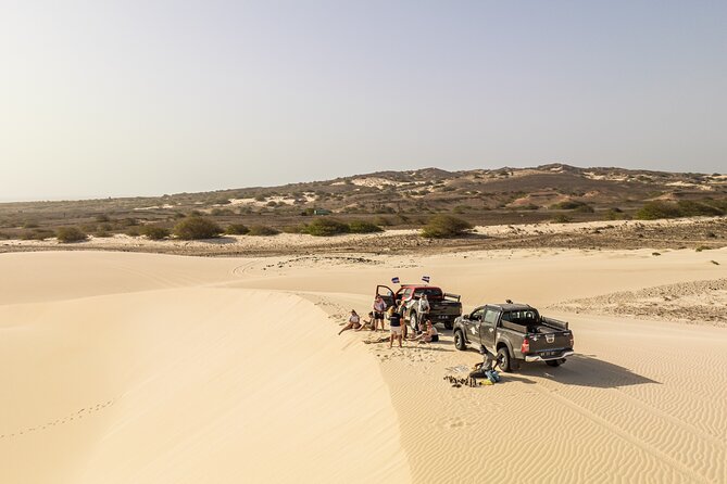 4WD Boa Vista group day tour south and north with sandboarding - Praia da Varandinha, caves and red-billed tropical birds