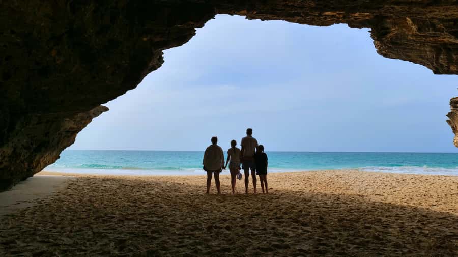 Boa Vista: Shark, Turtles, Cave, Sandboarding & Tasting Tour - Photographing the caves at Praia Varandinha