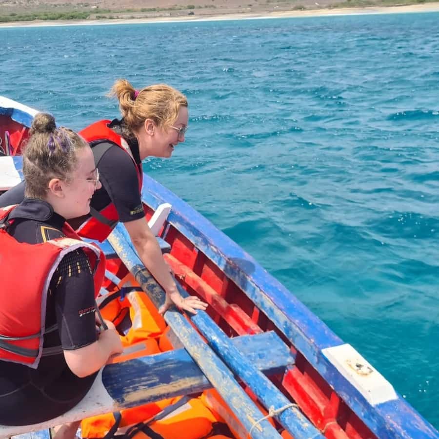 Live Snorkeling & Swimming with Sea Turtles in the Atlantic - Boarding the fishing boat
