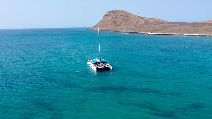 Sal: All-Inclusive Half-Day Lounge Catamaran Cruise - Sailing past Sal’s rocky west coast