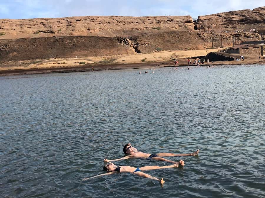 Sal: All inclusive Salt Lake, Natural pools and Shark Bay - Murdeira Bay and Lion Mountain on the road