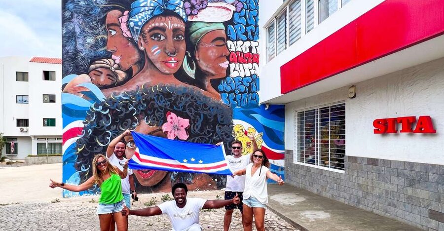 Sal Discovery: A Guided Small Group Island Tour - Espargos combines street art and Cape Verdean food