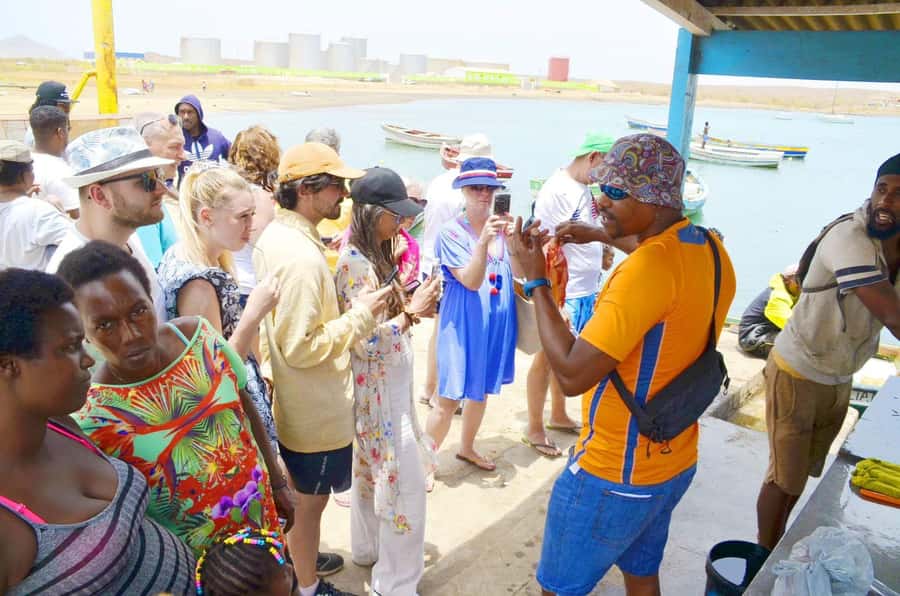Sal Island tour: Blue Eye, Salt Lake, Sharks w/ Local Guide - Terra Boa and the mirage in the desert