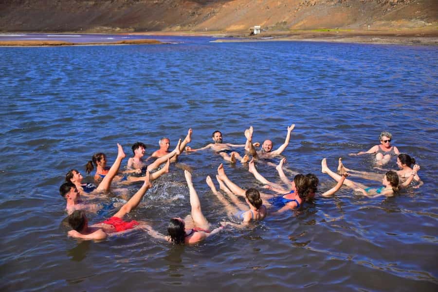 Sal: Pedra de Lume Salt Pans and Lake Trip - Floating in the second-saltiest water