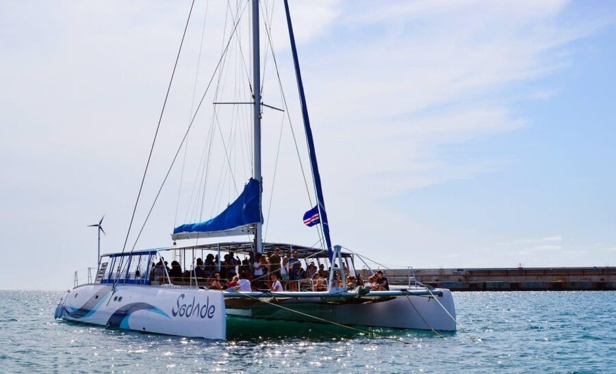 Santa Maria: Sal Island All-inclusive Adults-only Catamaran - The Monte Leão swimming stop
