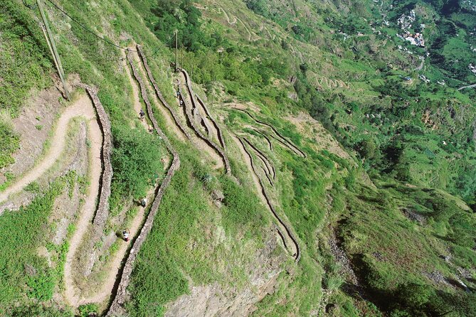 Santo Antão: Trekking Cova de Paúl Volcano Crater - Ribeira de Paúl - Farms, plants, and the working valley below