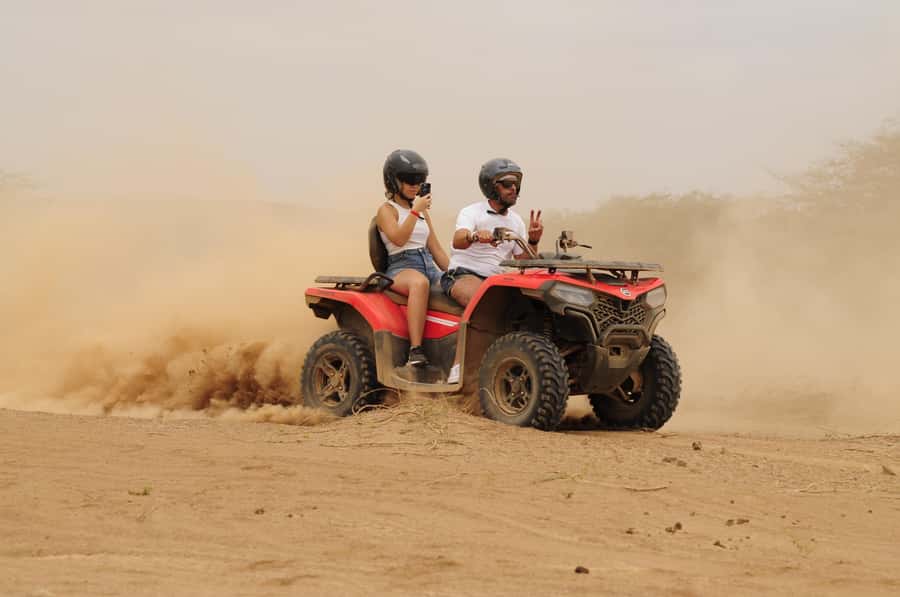 São Vicente: Quad Bike Tour in Mindelo - 4 Hours Adrenaline - Baía das Gatas gives the ride a swim break