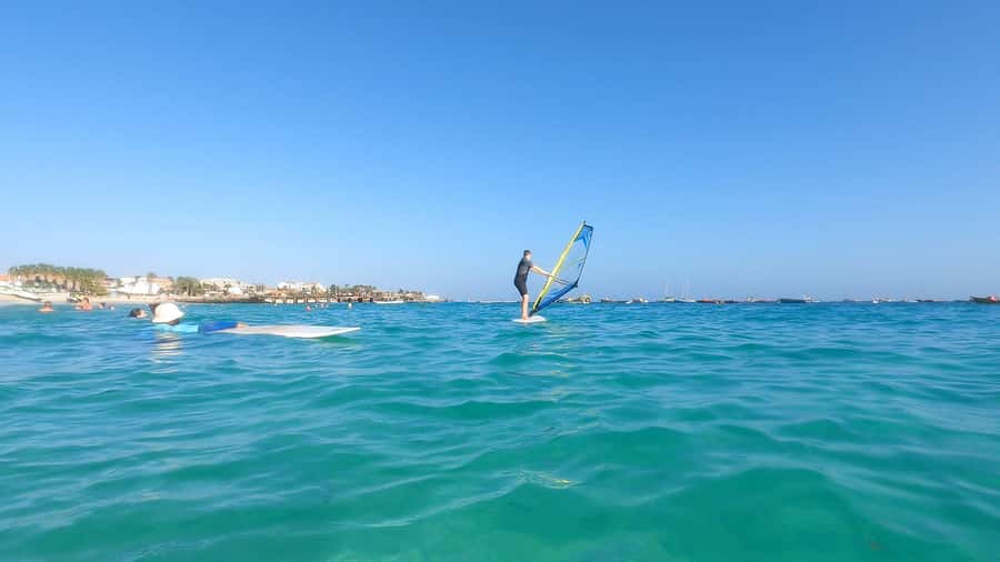 Windsurf Lessons - Taking the first run into the water
